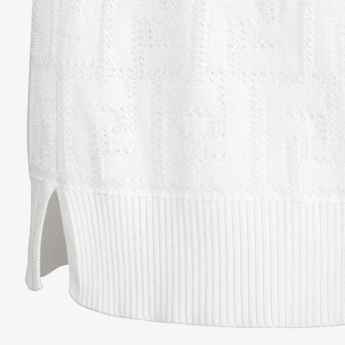 Woman White Viscose And Cotton Jumper White Fendi Knitwear