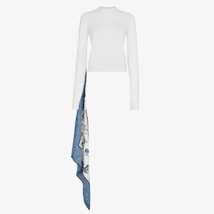 Woman White Wool Jumper White Fendi Knitwear