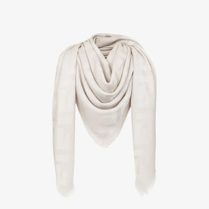 Woman Wool And Cashmere Shawl Fendi Scarves and Silks