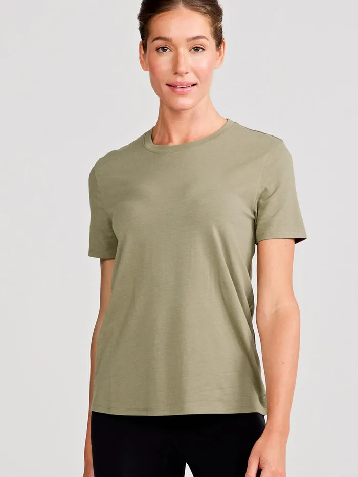 Women All Day Short Sleeve TShirt Tasc Performance Yoga Studio