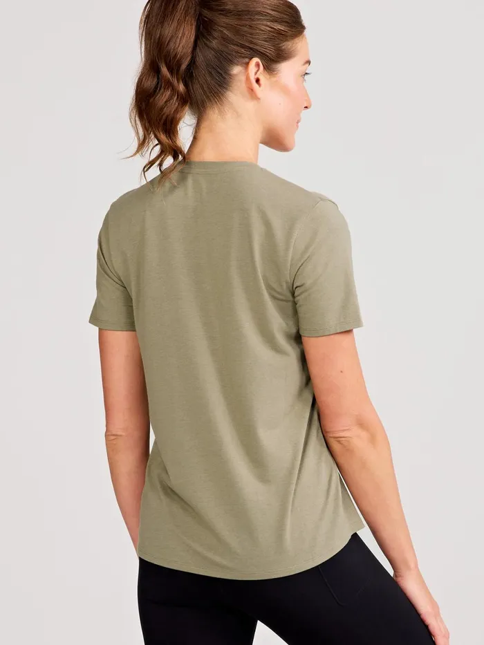 Women All Day Short Sleeve TShirt Tasc Performance Yoga Studio
