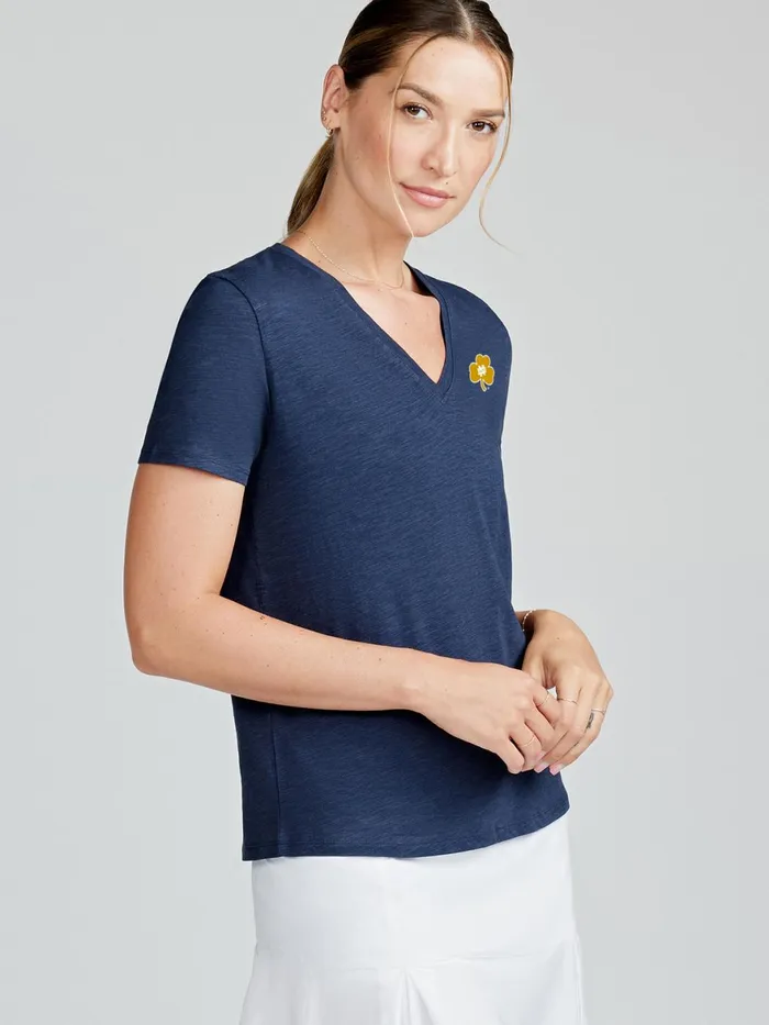 Women All Day VNeck TShirt 8211 Notre Dame Tasc Performance Short Sleeve TShirts Polos