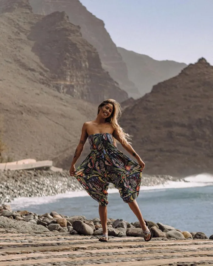 Women Bottoms Passenger Daylily Printed Loose Trouser Abstract Seaweed Tidal Blue Abstract Seaweed Tidal Blue