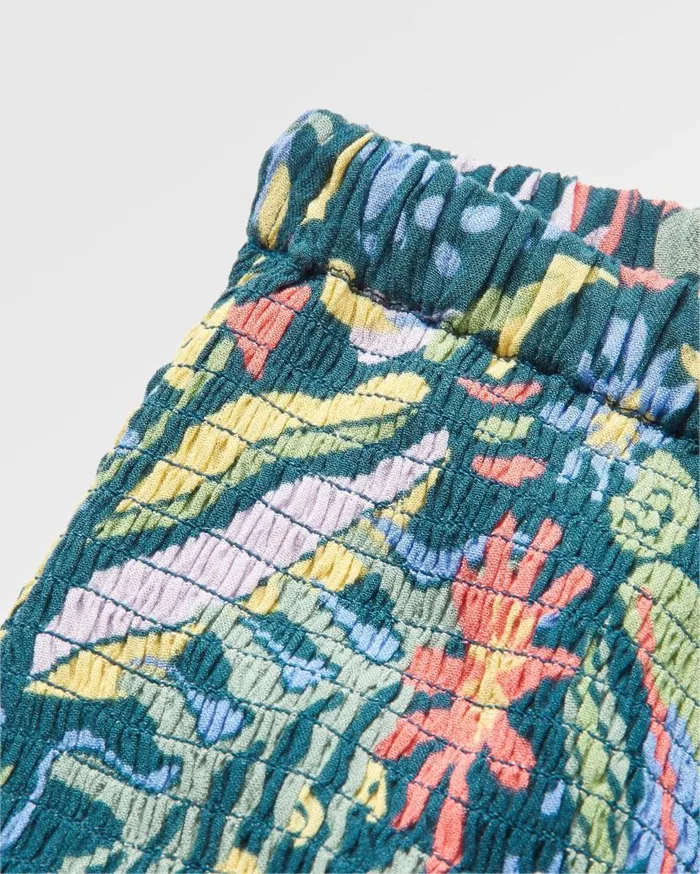 Women Bottoms Passenger Daylily Printed Loose Trouser Abstract Seaweed Tidal Blue Abstract Seaweed Tidal Blue