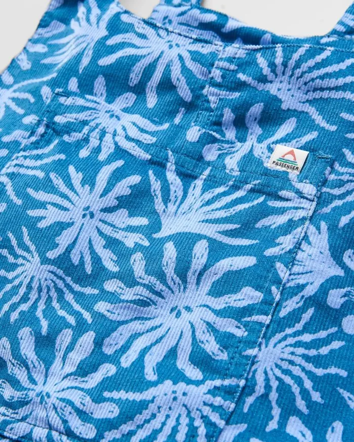 Women Bottoms Passenger Meadows Organic Cotton Cord Dungarees Seaweed Blue Steel Seaweed Blue Steel