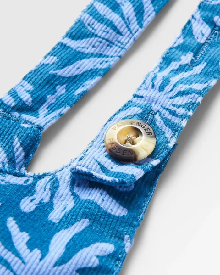 Women Bottoms Passenger Meadows Organic Cotton Cord Dungarees Seaweed Blue Steel Seaweed Blue Steel