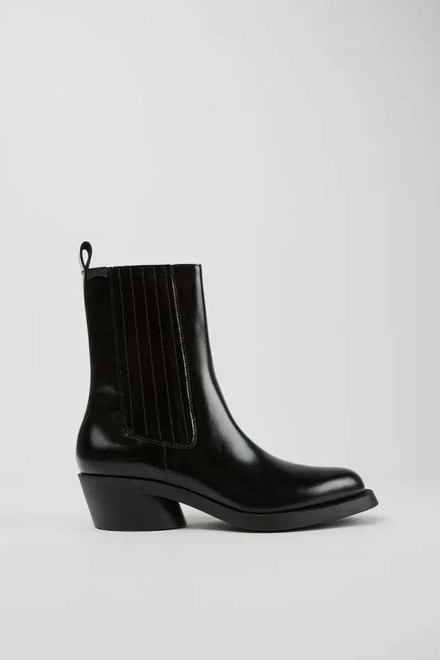 Women Camper Ankle Boots Bonnie Black Leather Boots Women Camper Ankle Boots Bonnie Black Leather Boots