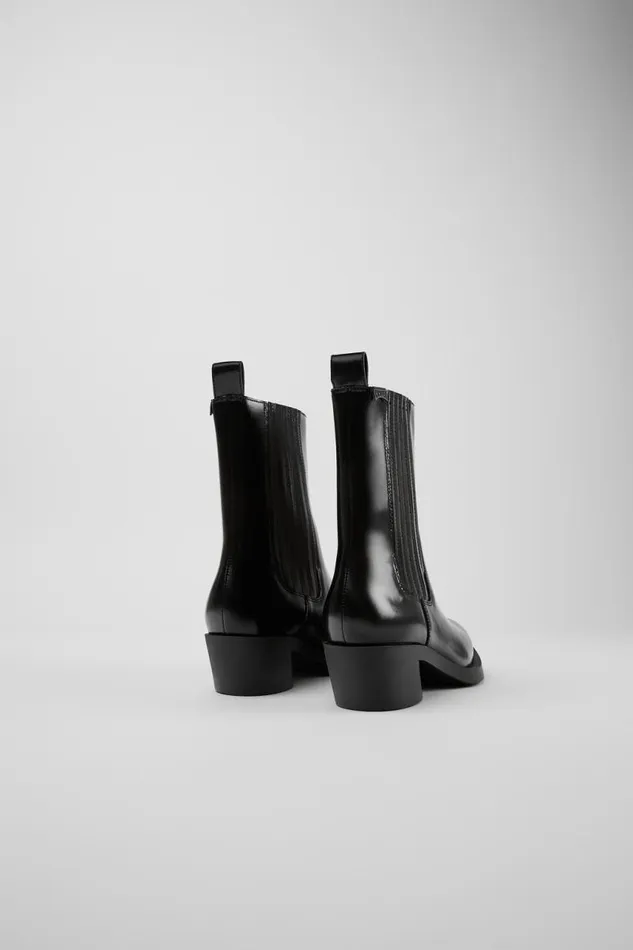 Women Camper Ankle Boots Bonnie Black Leather Boots Women Camper Ankle Boots Bonnie Black Leather Boots