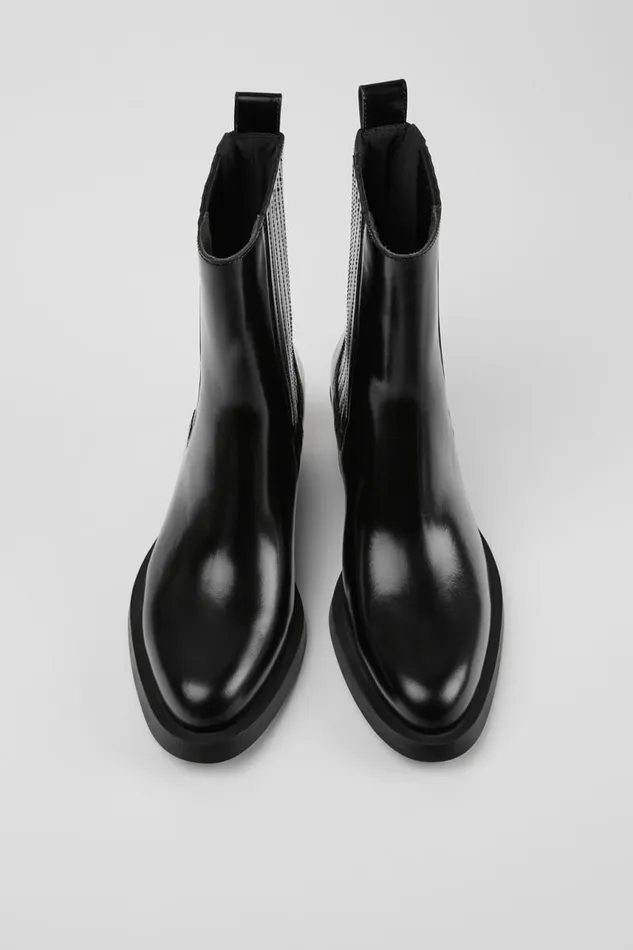 Women Camper Ankle Boots Bonnie Black Leather Boots Women Camper Ankle Boots Bonnie Black Leather Boots