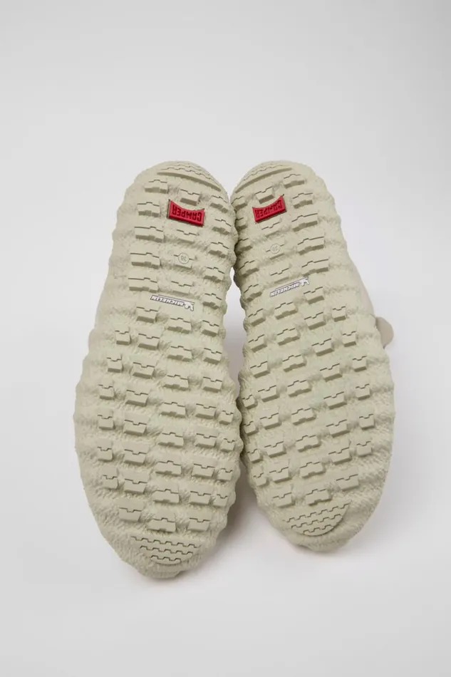 Women Camper Ankle Boots Ground PrimaLoft MICHELIN Light Gray Textile And Leather Ankle Boots Women Camper Ankle Boots Ground PrimaLoft MICHELIN Light Gray Textile And Leather Ankle Boots