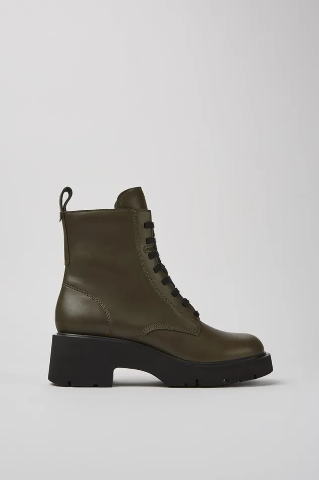 Women Camper Ankle Boots Milah Green Laceup Boots Women Camper Ankle Boots Milah Green Laceup Boots