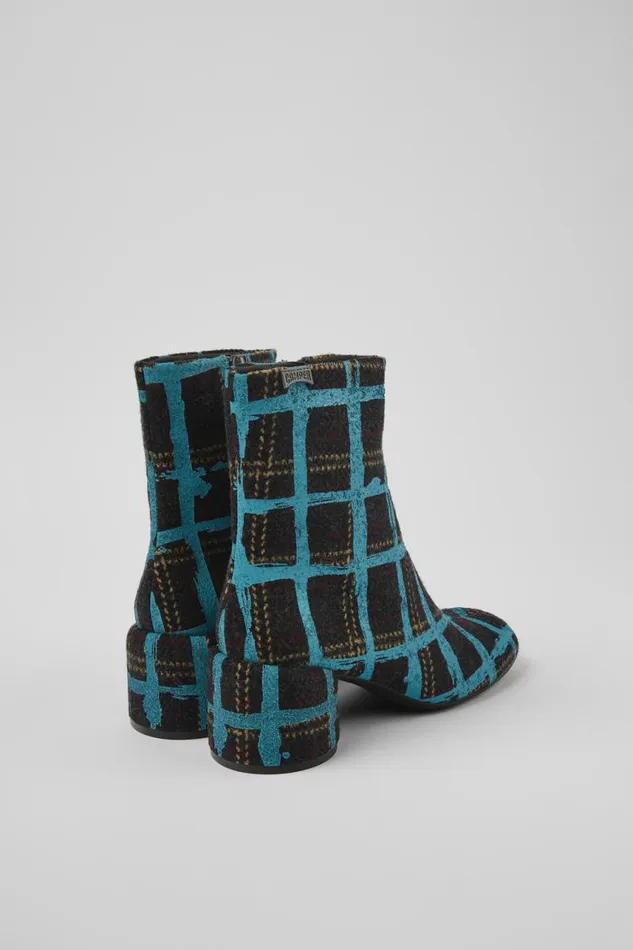 Women Camper Ankle Boots Niki Multicolored Recycled Wool Boots Women Camper Ankle Boots Niki Multicolored Recycled Wool Boots