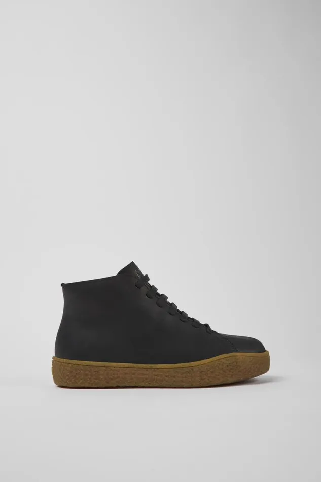 Women Camper Ankle Boots Peu Terreno HYDROSHIELD Black Leather Shoes Women Camper Ankle Boots Peu Terreno HYDROSHIELD Black Leather Shoes