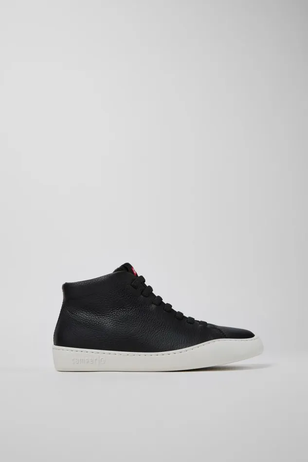 Women Camper Ankle Boots Peu Touring Black Leather Ankle Boots