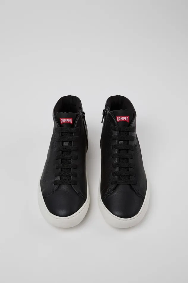 Women Camper Ankle Boots Peu Touring Black Leather Ankle Boots