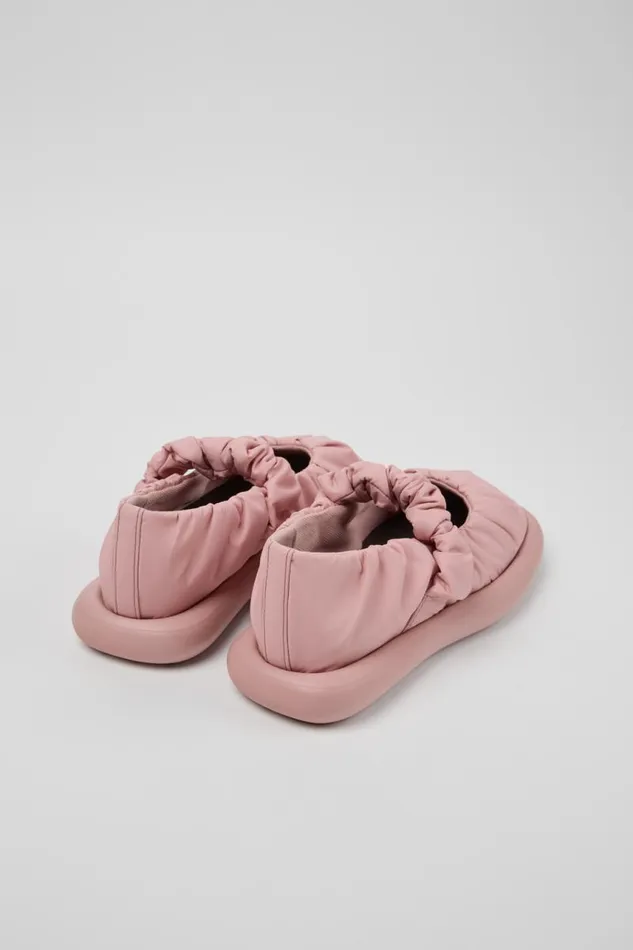 Women Camper Ballerinas Onda Pink Textile Mary Jane