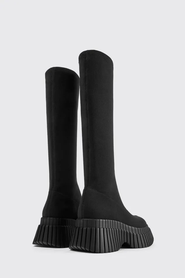 Women Camper Boots BCN TENCEL Black Textile Mid Boots Women Camper Boots BCN TENCEL Black Textile Mid Boots