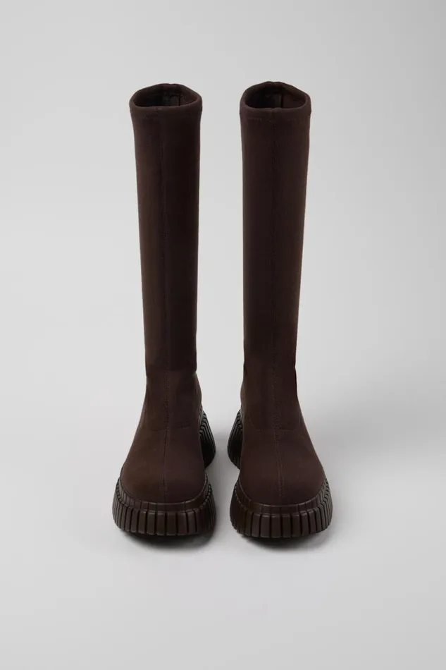 Women Camper Boots BCN TENCEL Brown Textile Boots Women Camper Boots BCN TENCEL Brown Textile Boots