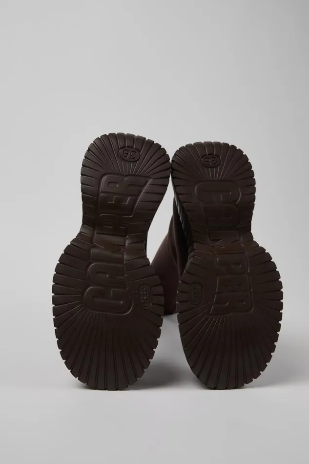 Women Camper Boots BCN TENCEL Brown Textile Boots Women Camper Boots BCN TENCEL Brown Textile Boots