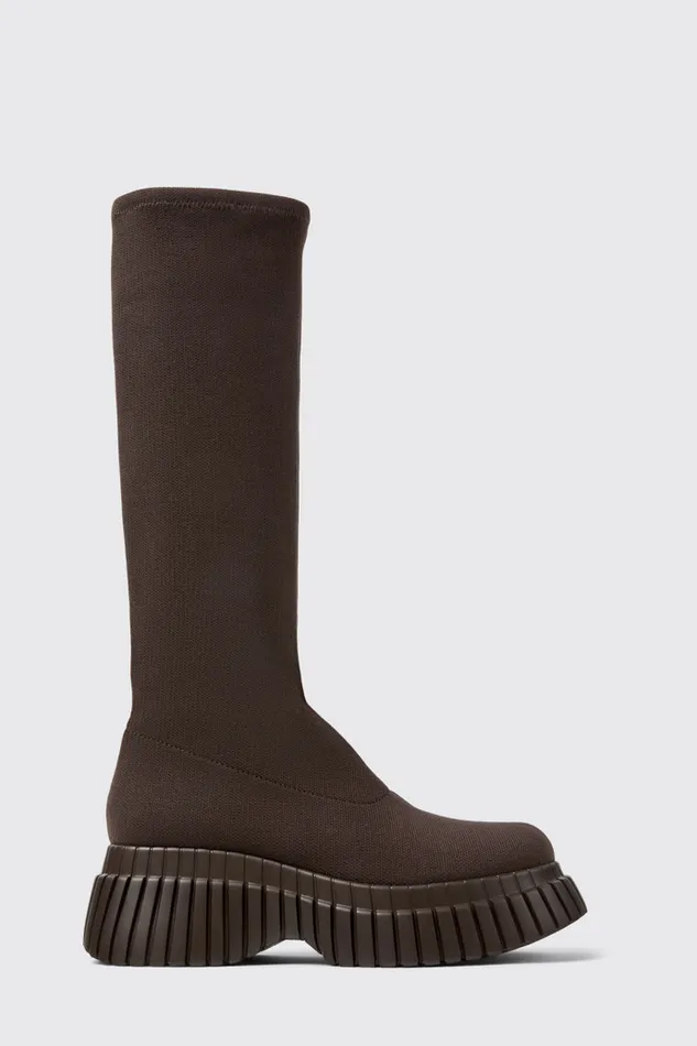 Women Camper Boots BCN TENCEL Brown Textile Boots Women Camper Boots BCN TENCEL Brown Textile Boots