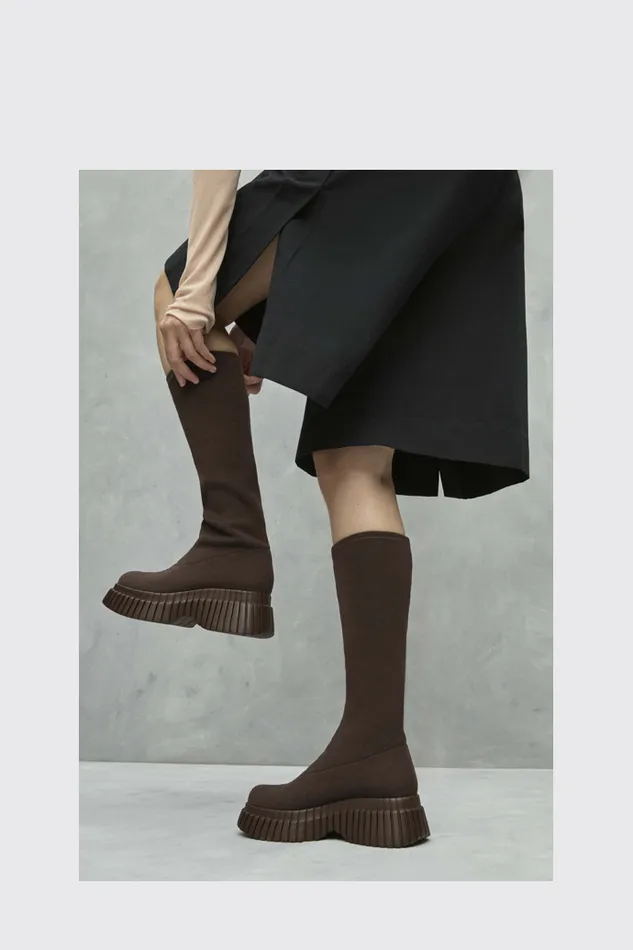 Women Camper Boots BCN TENCEL Brown Textile Boots Women Camper Boots BCN TENCEL Brown Textile Boots