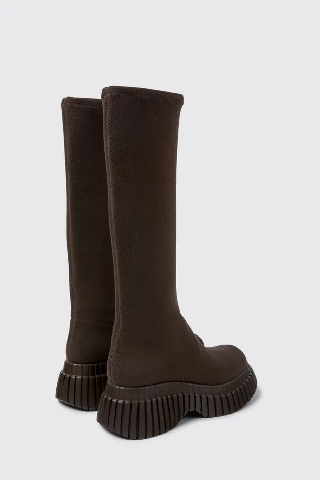 Women Camper Boots BCN TENCEL Brown Textile Boots Women Camper Boots BCN TENCEL Brown Textile Boots