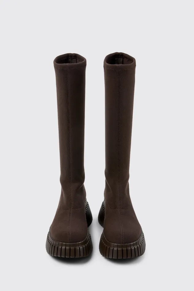 Women Camper Boots BCN TENCEL Brown Textile Boots Women Camper Boots BCN TENCEL Brown Textile Boots