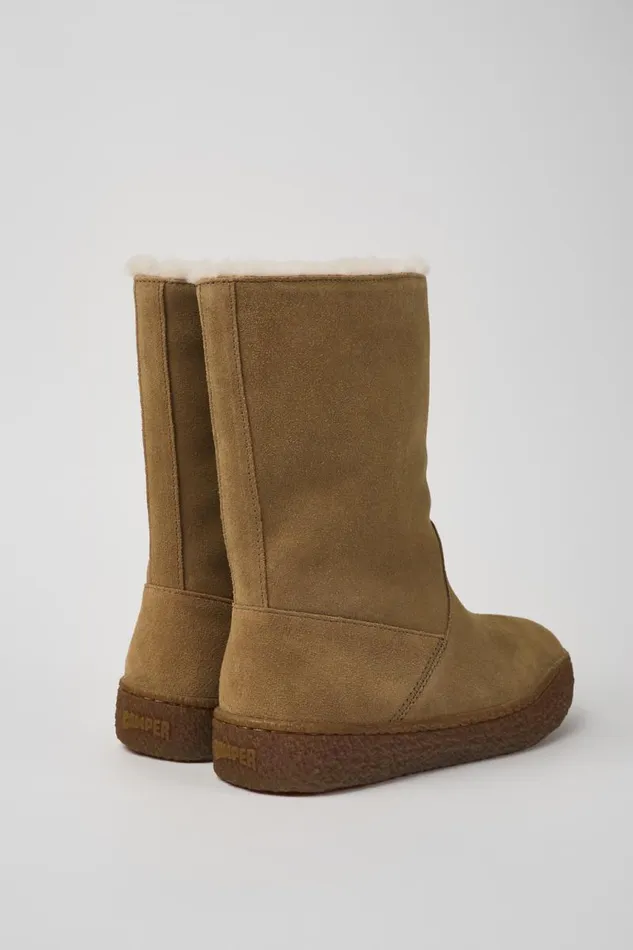 Women Camper Boots Peu Terreno Brown Nubuck Boots