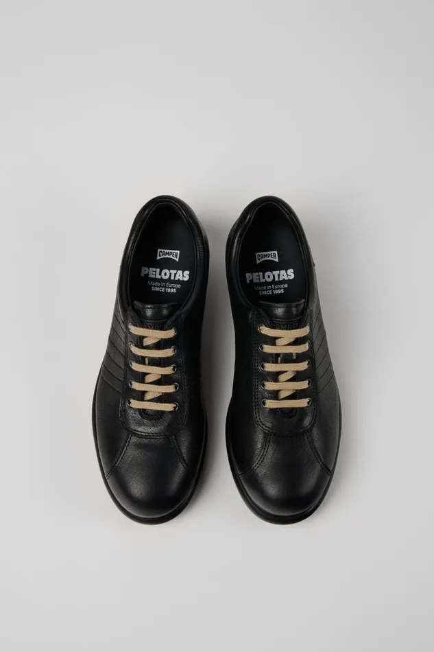 Women Camper Casual Shoes Pelotas Black Leather Shoe Women Camper Casual Shoes Pelotas Black Leather Shoe