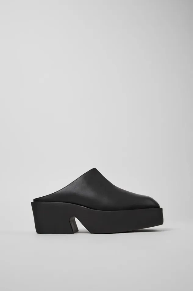 Women Camper Formal Shoes Billie Black Leather Clogs