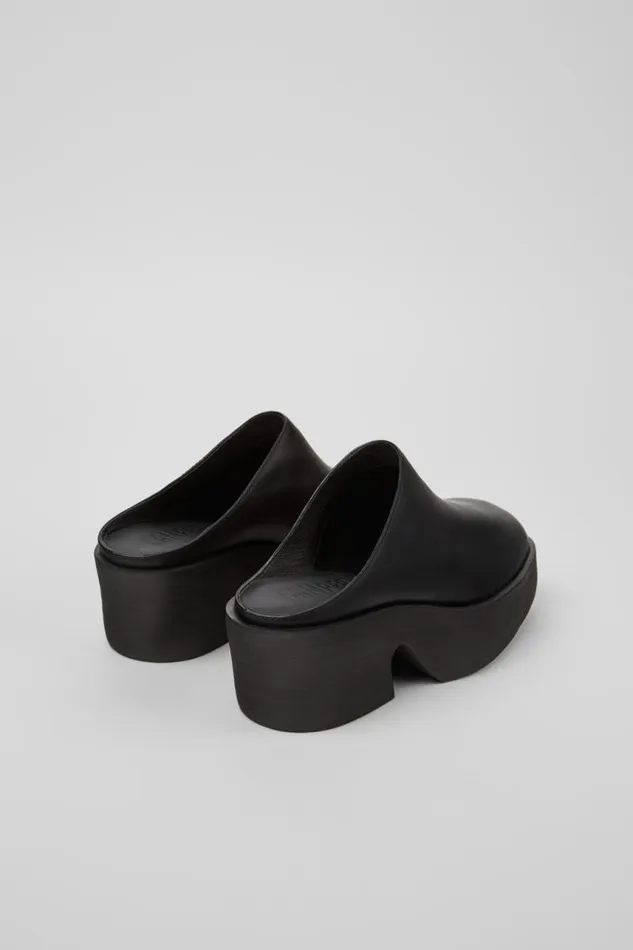 Women Camper Formal Shoes Billie Black Leather Clogs