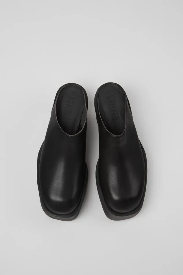 Women Camper Formal Shoes Billie Black Leather Clogs