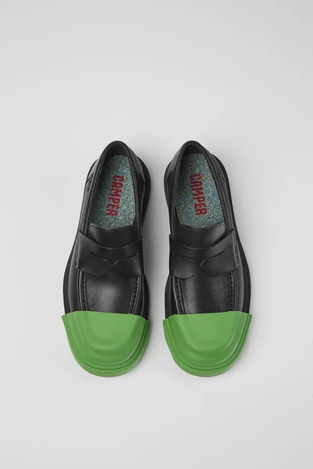 Women Camper Formal Shoes Junction Black Leather Loafer Women Camper Formal Shoes Junction Black Leather Loafer