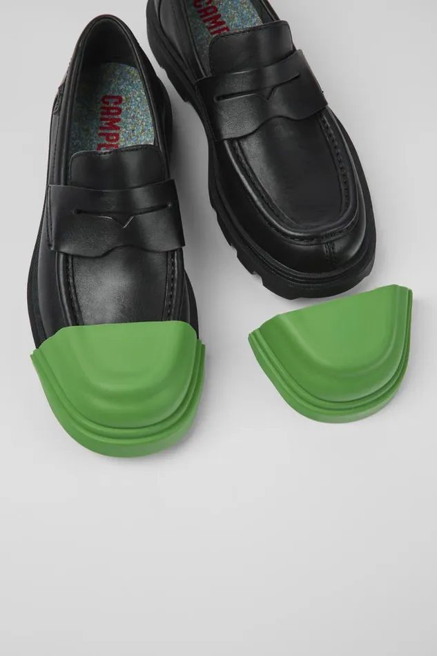 Women Camper Formal Shoes Junction Black Leather Loafer Women Camper Formal Shoes Junction Black Leather Loafer