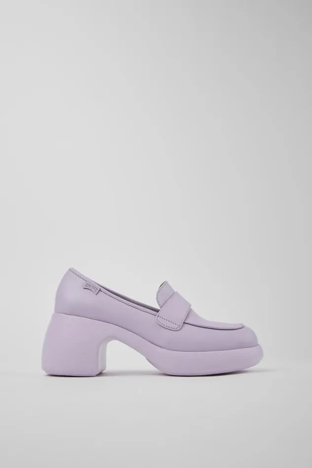 Women Camper Formal Shoes Thelma Purple Leather Loafer Women Camper Formal Shoes Thelma Purple Leather Loafer