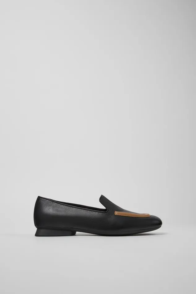 Women Camper Formal Shoes Twins Black Leather Ballerinas Women Camper Formal Shoes Twins Black Leather Ballerinas