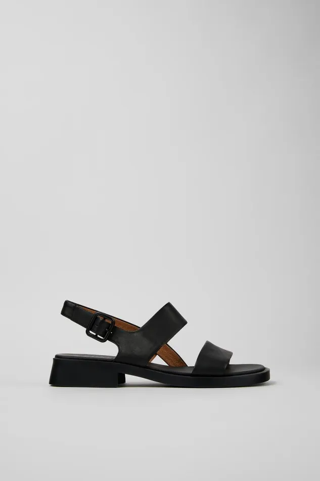Women Camper Sandals Dana Black Leather Sandals Women Camper Sandals Dana Black Leather Sandals