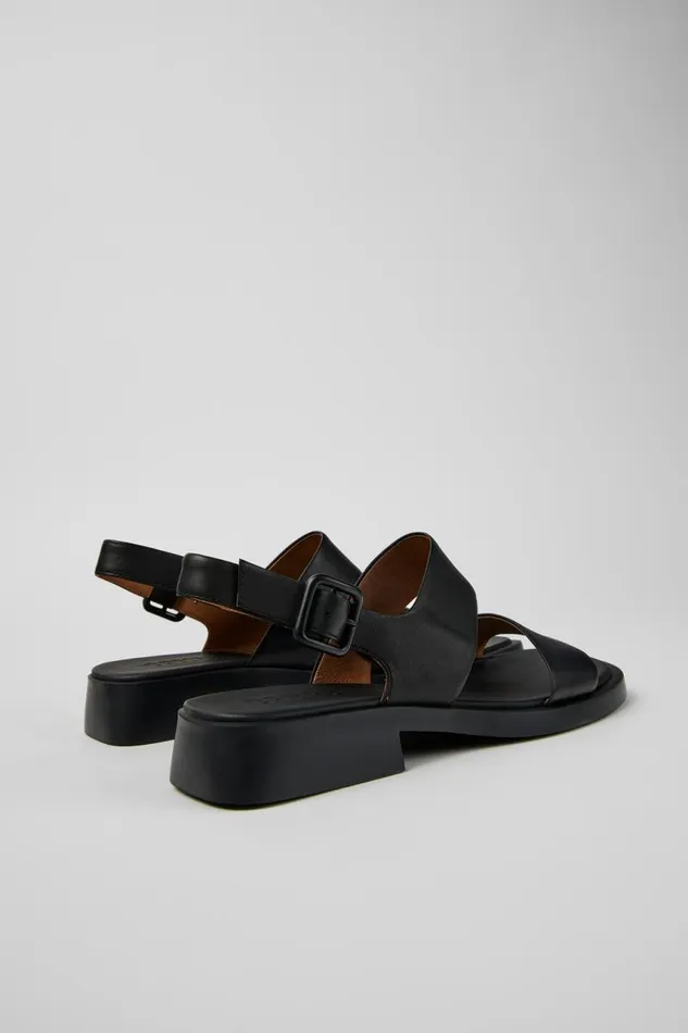 Women Camper Sandals Dana Black Leather Sandals Women Camper Sandals Dana Black Leather Sandals