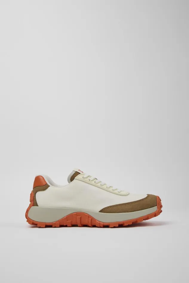 Women Camper Sneakers Drift Trail VIBRAM White Textile And Nubuck Sneakers