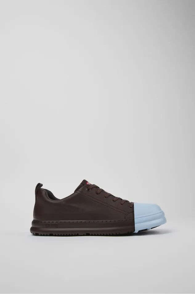 Women Camper Sneakers Junction Runner Burgundy Leather Sneakers