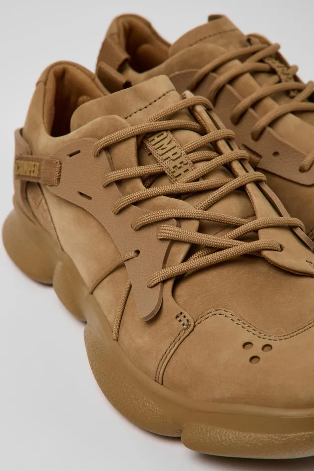 Women Camper Sneakers Karst Brown NubuckTextile Sneaker
