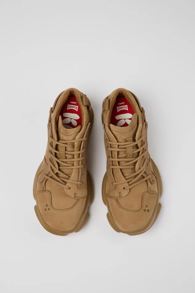 Women Camper Sneakers Karst Brown NubuckTextile Sneaker