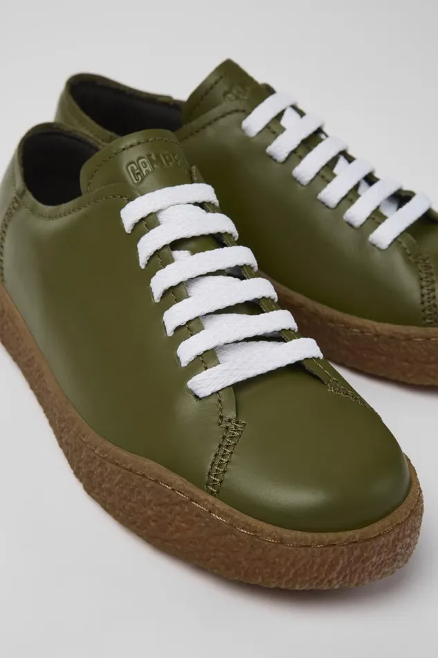 Women Camper Sneakers Peu Terreno Green Leather Sneaker