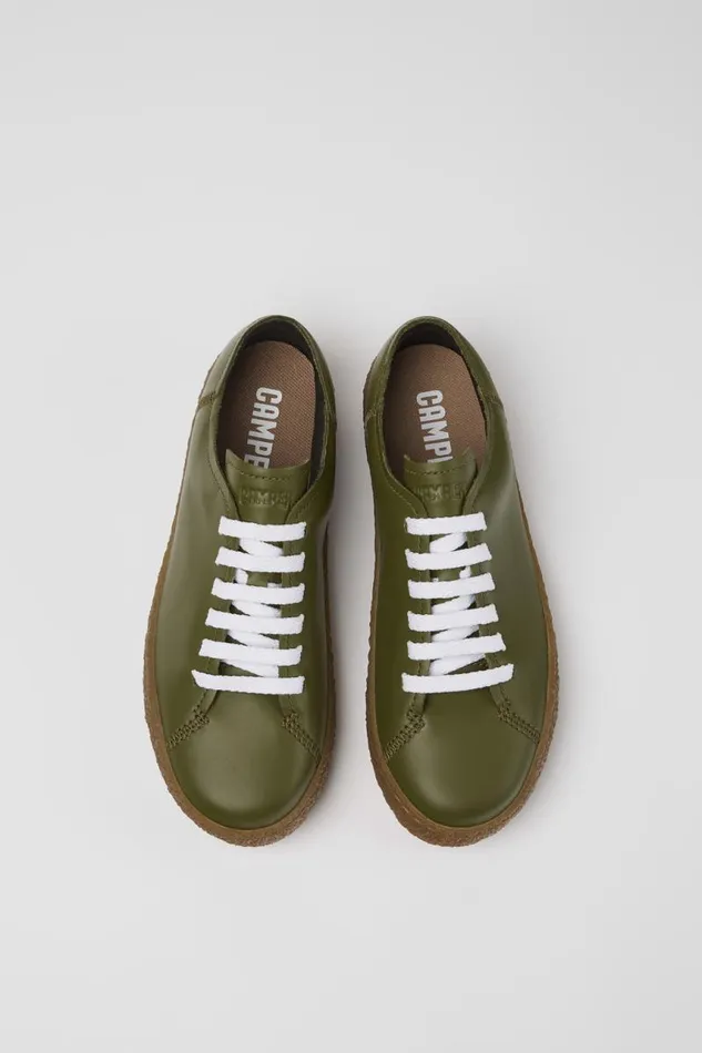 Women Camper Sneakers Peu Terreno Green Leather Sneaker Women Camper Sneakers Peu Terreno Green Leather Sneaker