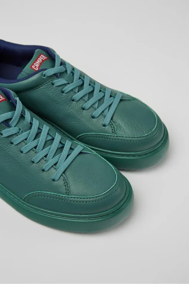 Women Camper Sneakers Runner K21 Green Leather Sneakers