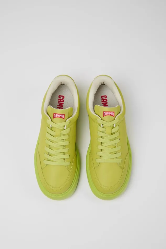 Women Camper Sneakers Runner K21 Green Leather Sneakers