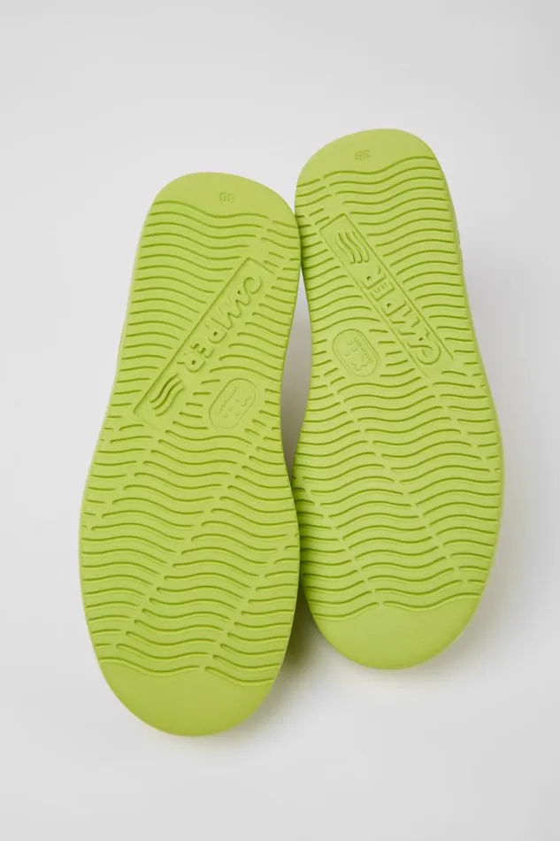 Women Camper Sneakers Runner K21 Green Leather Sneakers