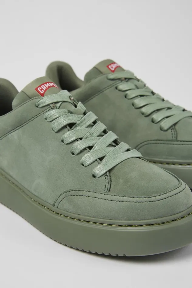 Women Camper Sneakers Runner K21 Green Nubuck Sneakers
