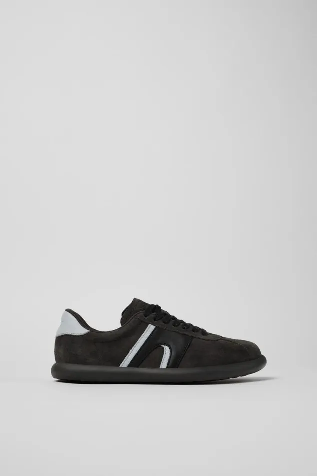 Women Camper Sneakers Twins Grayblack NubuckLeather Sneaker