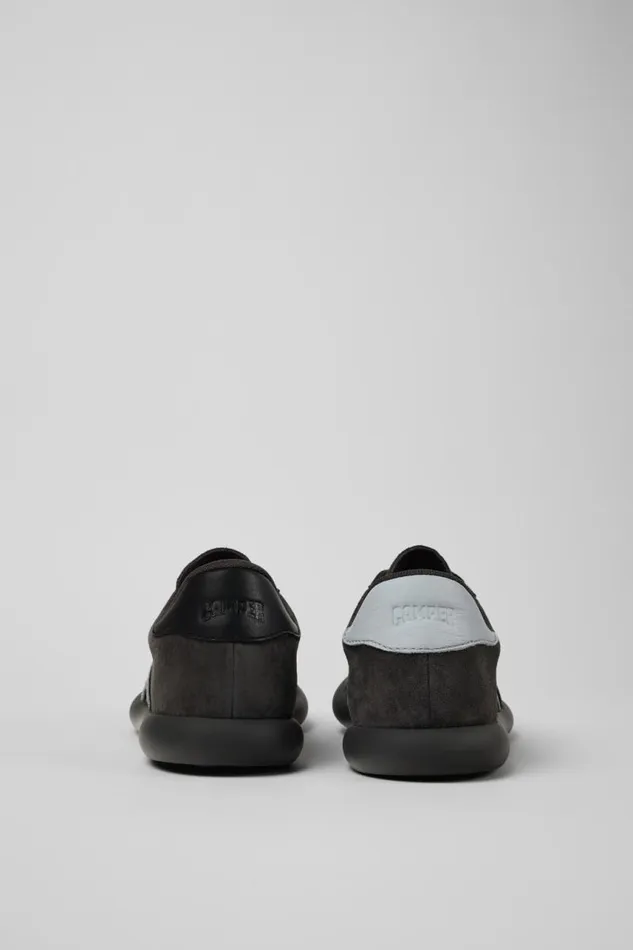 Women Camper Sneakers Twins Grayblack NubuckLeather Sneaker